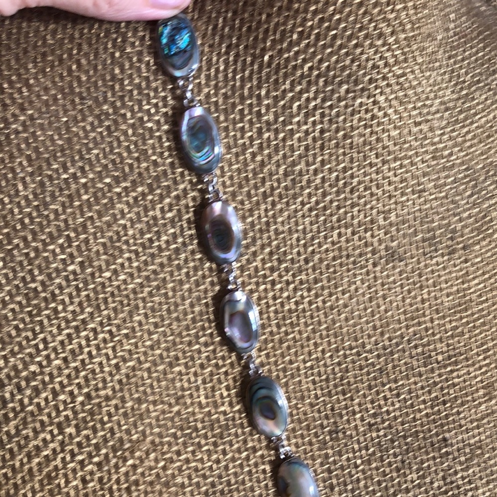 Sterling and abalone bracelet